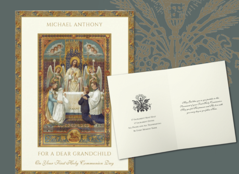 catholic communion cards, communion cards, traditional catholic communion cards