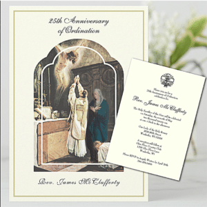 Catholic Priest Ordination Invitations, priest invitation cards, ordination anniversary cards