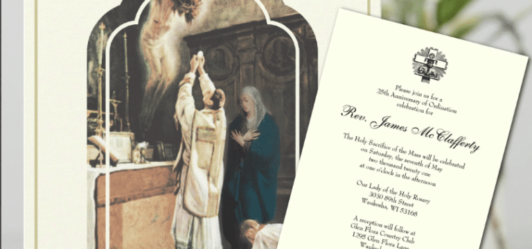 Traditional Catholic Priest Ordination Invitations, Catholic priest ordination invitations, priest ordination invitation