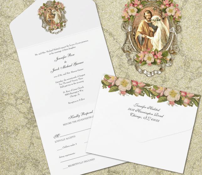 traditional catholic wedding invitations, catholic wedding invitations, personalized catholic wedding invites