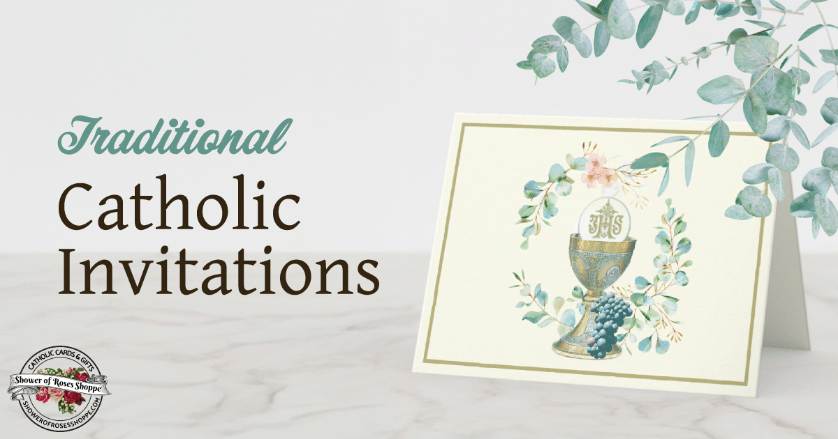 Catholic Priest Ordination Invitations | Shower of Roses