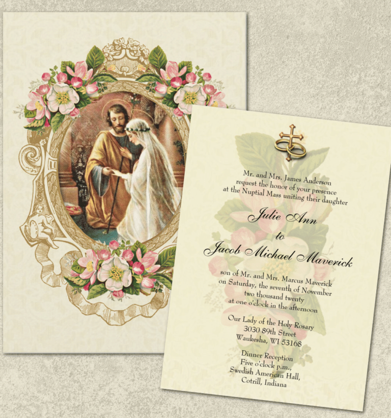 traditional catholic wedding invitations, customizable catholic wedding cards, catholic wedding stationary, Catholic Wedding Invites,