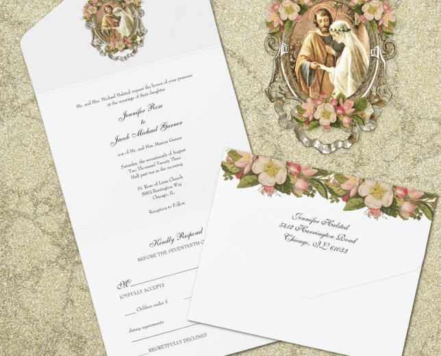 Catholic Wedding Cards, pretty Catholic wedding invitations, wedding invitations, Catholic, Traditional Catholic Wedding Invitations,