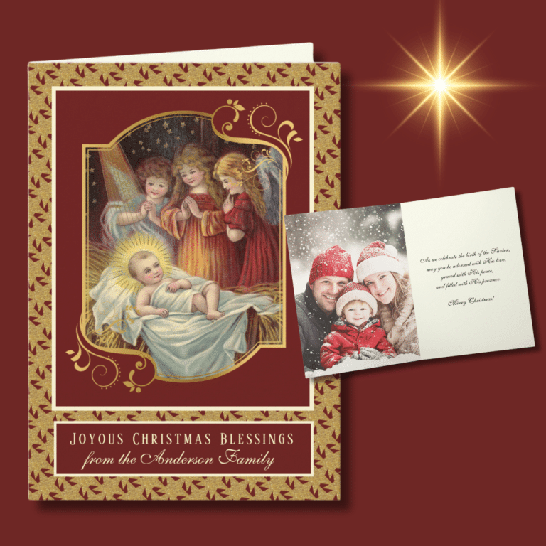 Christmas Cards, Photo Christmas Cards, Traditional Catholic Christmas Cards, Catholic Christmas Cards, Personalized Christmas Cards, Custom Christmas Cards,