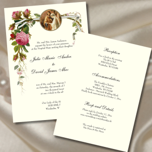 Traditional Catholic Wedding Invitations, Catholic Wedding Invitations, Betrothal Wedding Invitations, Vintage Wedding Invitations,