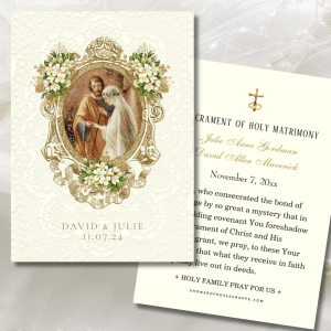 Catholic wedding prayer cards, Traditional Catholic Wedding Prayer Cards, Wedding Prayer Cards, Wedding Remembrance Cards,