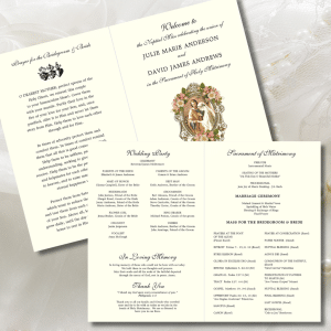 CATHOLIC WEDDING PROGRAMS, TRADITIONAL CATHOLIC WEDDING PROGRAMS, WEDDING PROGRAMS,