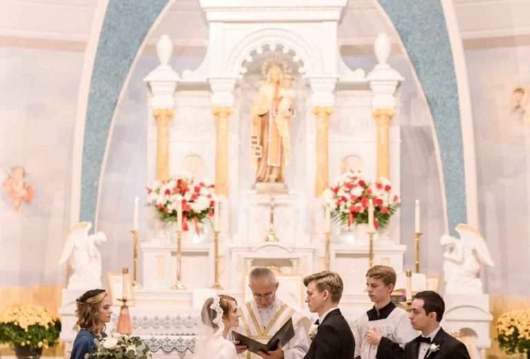 Traditional Catholic Wedding RSVP's, custom Catholic wedding RSVP's, classic Catholic wedding RSVP's