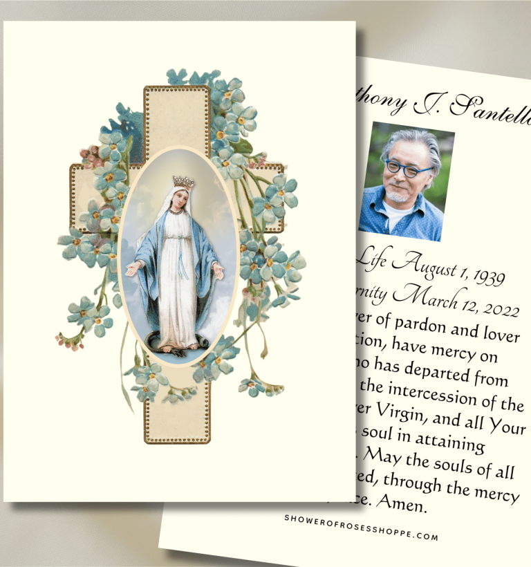 Funeral Card funeral card, catholic funeral prayer cards, personalized catholic funeral cards